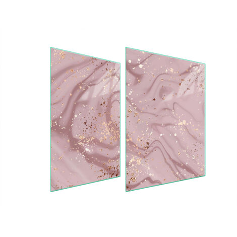 PLAQUE DE PROTECTION EN VERRE POUR POÊLE 70x52 MARBRE (1/5)