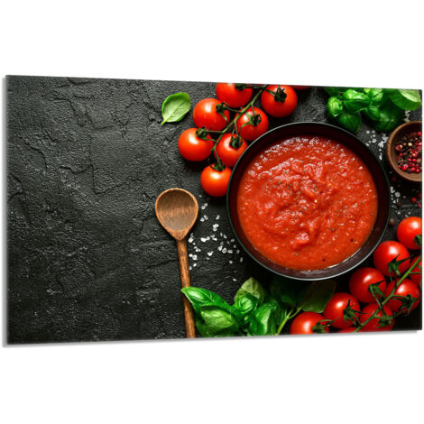 Plaque de protection en verre pour la cuisinière 80x52 Food (1/5)