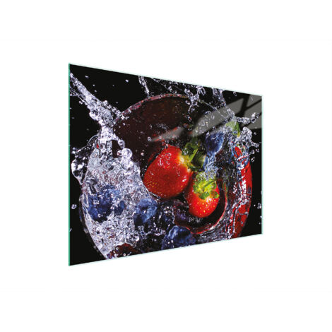Coloray Planche à découper Induction Cuisson 2x30x52cm Protection Plaque Avec Une Image Impression Tapis de Découpe Verre de Sécurité Verre Trempé - hexagones