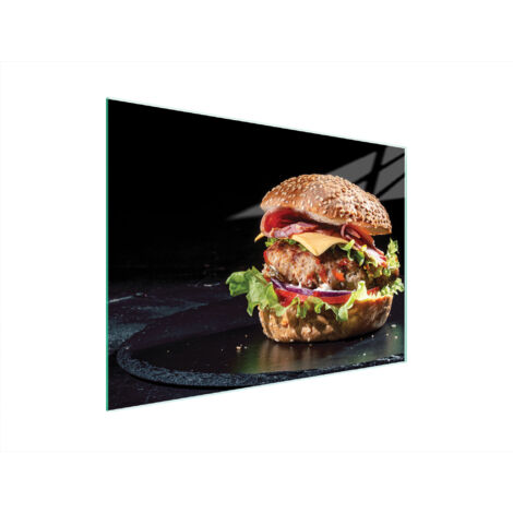 PLANCHE À DÉCOUPER EN VERRE 40x30 HAMBURGER (1/5)