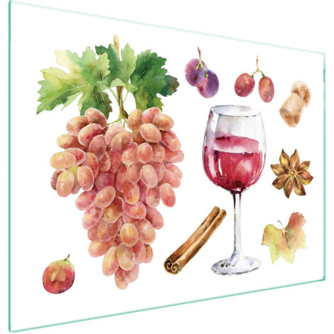 PLAQUE DE PROTECTION EN VERRE POUR POÊLE 70x52 WINE (1/5)