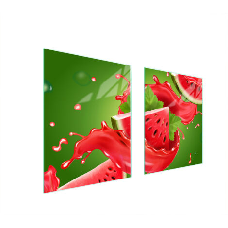 PLAQUE DE PROTECTION EN VERRE POUR POÊLE 85x52 PASTÈQUE (1/5)