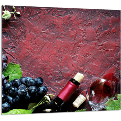PANNEAU DE VERRE POUR CUISINE 65x60 Vin (1/5)