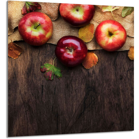 PANNEAU DE VERRE POUR CUISINE 60x65 Pommes (1/5)