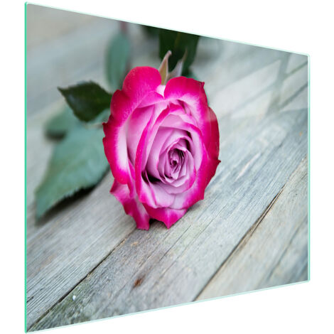 PLANCHE À DÉCOUPER EN VERRE 52x30 ROSE (1/5)