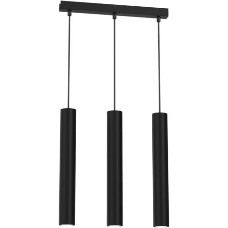 LAMPE SUSPENDUE HUDSON 3 GU10 NOIRE MILAGRO MLP8792 (1/5)