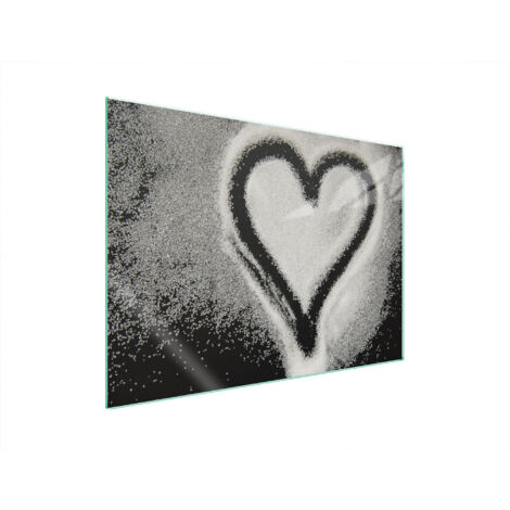PLAQUE DE PROTECTION EN VERRE POUR POÊLE 70x52 COEUR (1/5)
