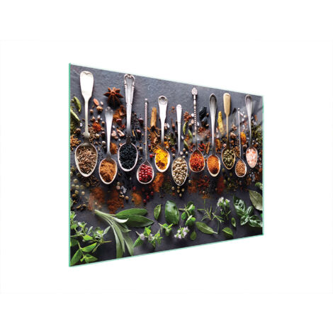 PLAQUE DE PROTECTION EN VERRE POUR POÊLE 70x52 ÉPICES (1/5)