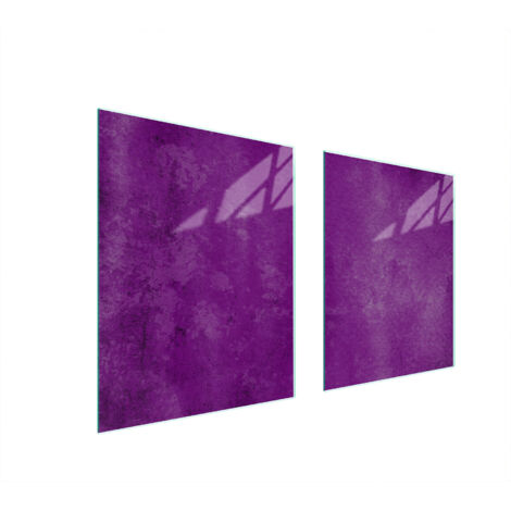 PLAQUE DE PROTECTION EN VERRE POUR POÊLE 85x52 VIOLET (1/5)