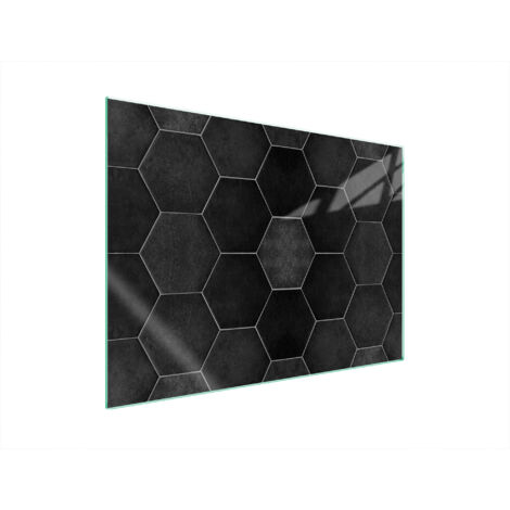 PLAQUE DE PROTECTION EN VERRE POUR POÊLE 70x52 CARRELAGE (1/5)
