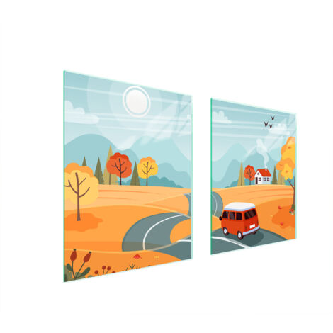 PLAQUE DE PROTECTION EN VERRE POUR POÊLE 85x52 AUTO (1/5)