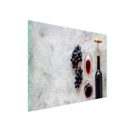 PLANCHE À DÉCOUPER EN VERRE 52x30 VIN (1/5)