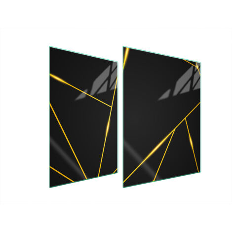 PLAQUE DE PROTECTION EN VERRE POUR POÊLE 70x52 NOIRE (1/5)