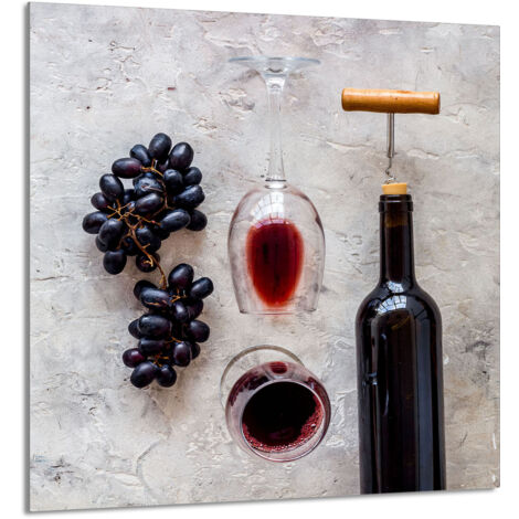 PANNEAU DE VERRE POUR CUISINE 60x65 Vin (1/5)