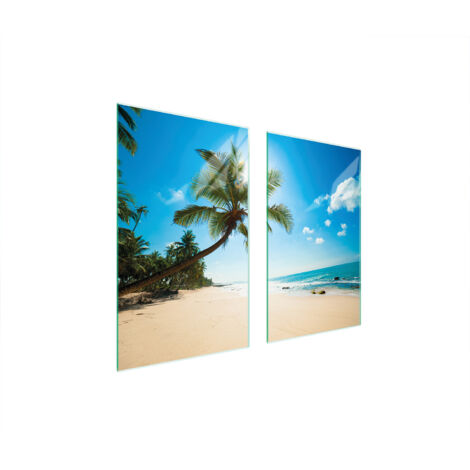 PLAQUE DE PROTECTION EN VERRE POUR POÊLE 75x52 BEACH (1/5)