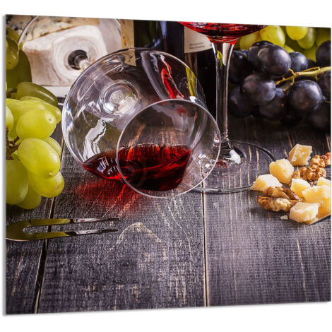 PANNEAU DE VERRE POUR CUISINE 65x60 Vin (1/5)