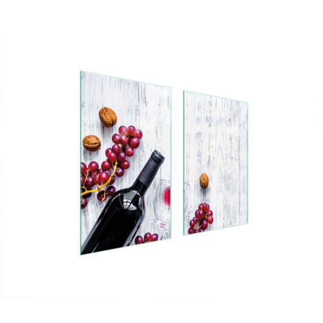 PLAQUE DE PROTECTION EN VERRE POUR POÊLE 75x52 RAISINS (1/5)