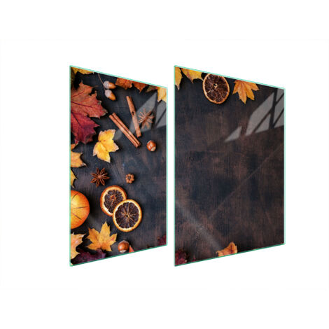 PLAQUE DE PROTECTION EN VERRE POUR POÊLE 70x52 FEUILLES (1/5)