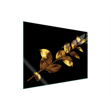 PLAQUE DE PROTECTION EN VERRE POUR POÊLE 70x52 OR (1/5)