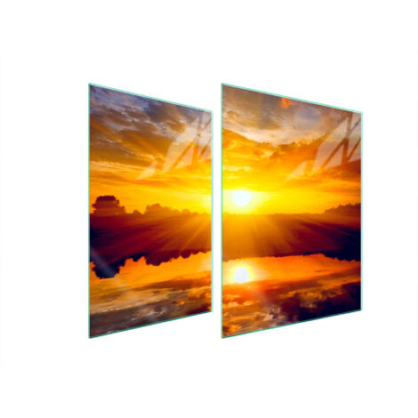 PLAQUE DE PROTECTION EN VERRE POUR POÊLE 70x52 SUN (1/5)