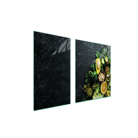 ASSIETTE EN VERRE et PLANCHE À DÉCOUPER 100x52 AVOCAT (1/5)