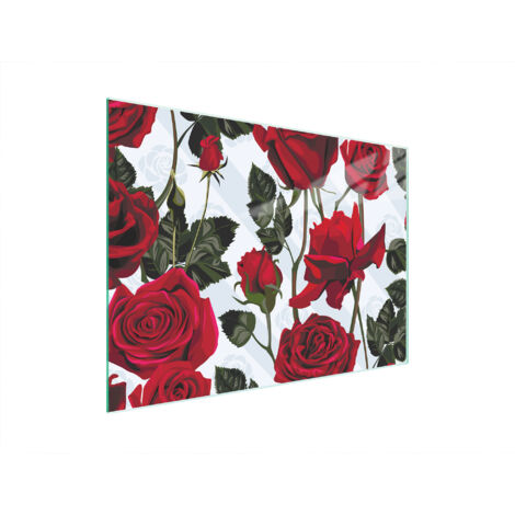 PLANCHE À DÉCOUPER EN VERRE 40x30 ROSES (1/5)