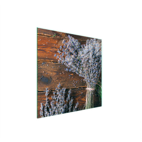 PLAQUE DE PROTECTION EN VERRE POUR POÊLE 50x52 LAVANDE (1/5)