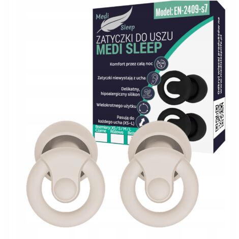 Bouchons d'oreilles Medi Sleep pour dormir taille XS / S / M / L beige (1/5)