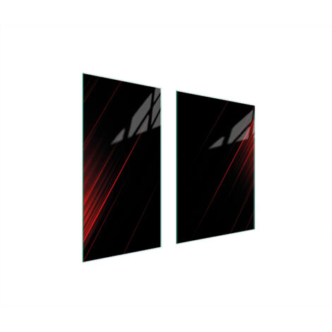 PANNEAU DE PROTECTION EN VERRE 75x52 NOIR (1/5)