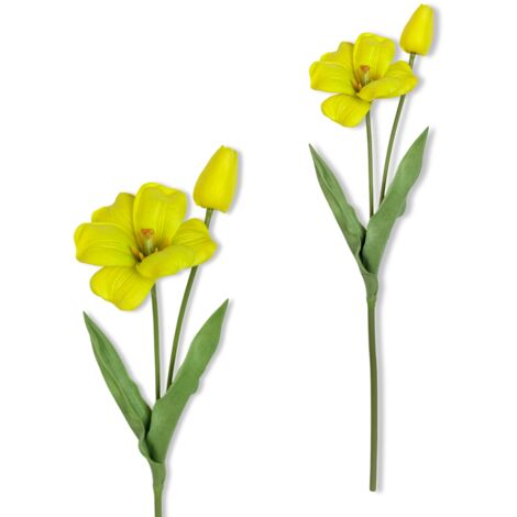 Brindille - Tulipe en mousse jaune 53 cm (1/5)