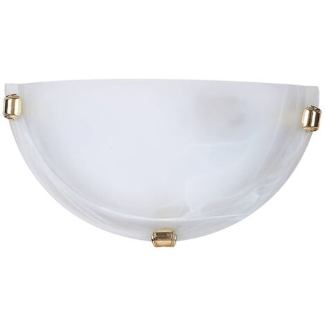 Applique de salle de bain, semi-plafonnier, E27, verre albâtre blanc, Alabastro 3001, Rabalux