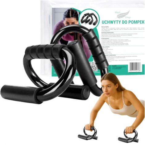 POIGNÉES DE POMPES POUR L'ENTRAÎNEMENT À LA MAISON ET EN SALLE DE SPORT, ACIER DURABLE, 2 pièces. (1/5)
