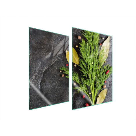 PLAQUE DE PROTECTION EN VERRE POUR CUISINE 2x35x52 KEN (1/5)