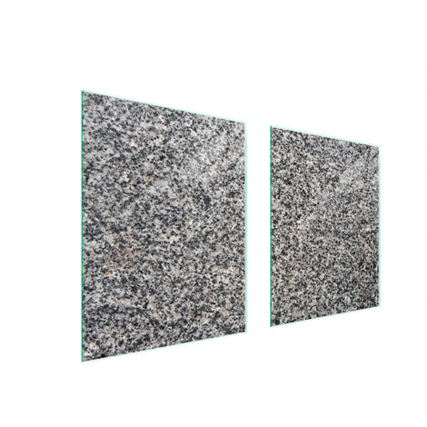 PLAQUE DE PROTECTION EN VERRE POUR POÊLE 85x52 GRANIT (1/5)
