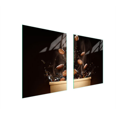 PLAQUE DE PROTECTION EN VERRE POUR CUISINIÈRE 85x52 CAFÉ (1/5)