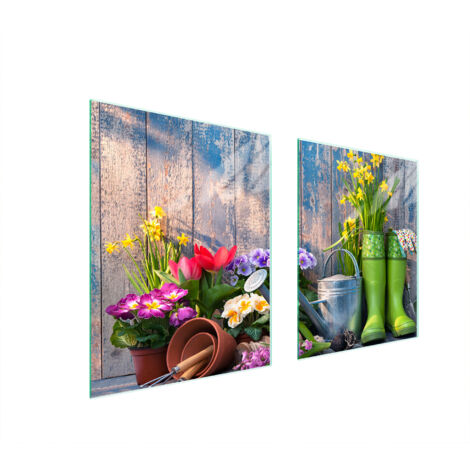 PLAQUE DE PROTECTION EN VERRE POUR POÊLE 85x52 JARDIN (1/5)