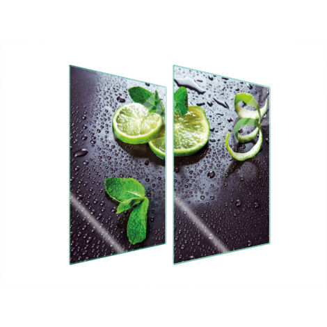 PLAQUE DE PROTECTION EN VERRE POUR CUISINE 2x35x52 LIME
