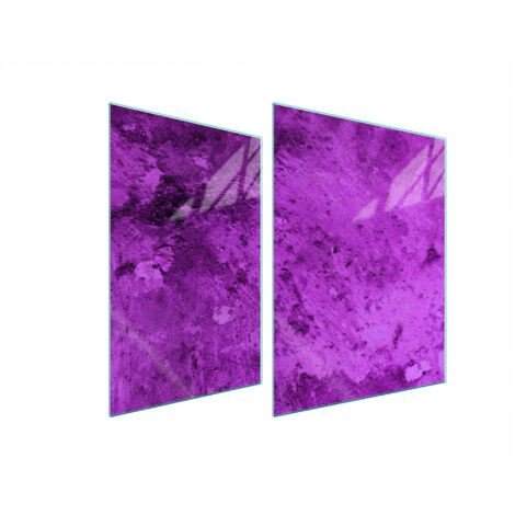 PLAQUE DE PROTECTION EN VERRE POUR POÊLE 70x52 VIOLET (1/5)