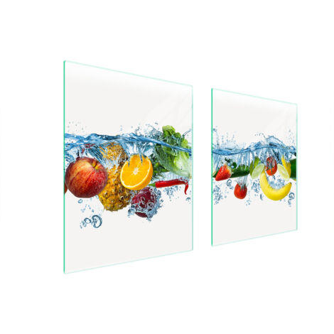 PLAQUE DE PROTECTION EN VERRE POUR POÊLE 85x52 FRUIT (1/5)