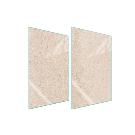 PLAQUE DE PROTECTION EN VERRE POUR CUISINE 2x35x52 BEIGE (1/5)