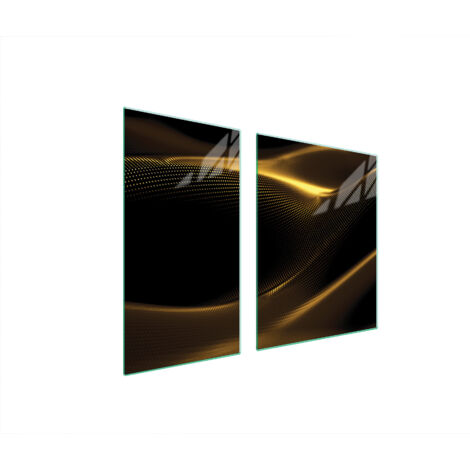 PLAQUE DE PROTECTION EN VERRE POUR POÊLE 90x52 OR