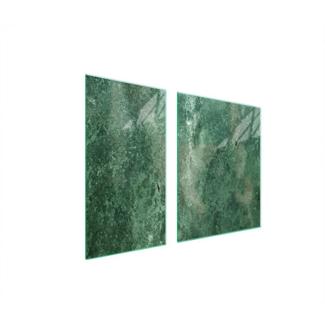 PLAQUE DE PROTECTION EN VERRE POUR POÊLE 90x52 TURQUOISE