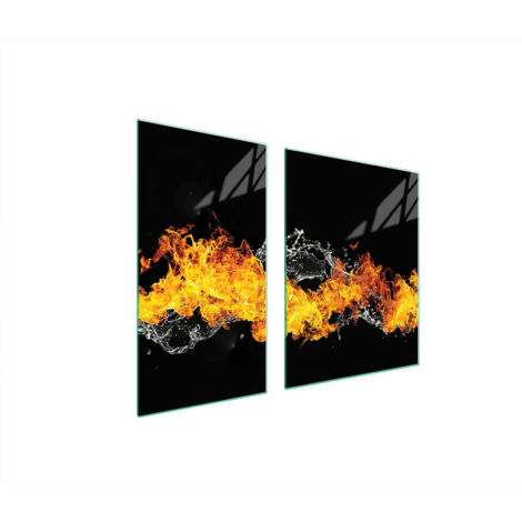 PLAQUE DE PROTECTION EN VERRE POUR POÊLE 90x52 FIRE (1/5)