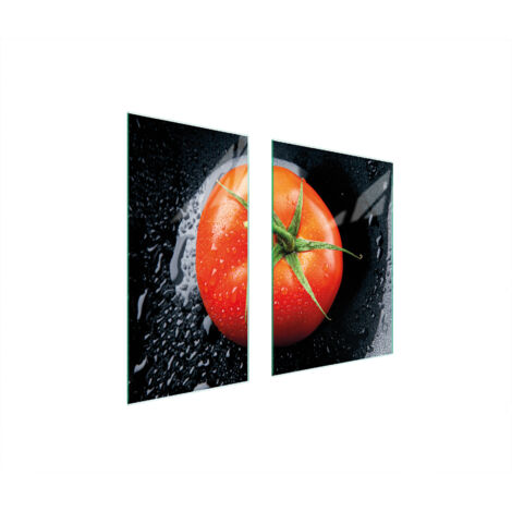 PLAQUE DE PROTECTION EN VERRE 75x52 TOMATE (1/5)