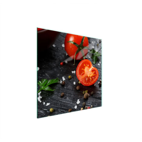 PLAQUE DE PROTECTION EN VERRE POUR POÊLE 50x52 TOMATE (1/5)