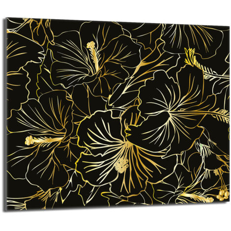 Protection de plaque de cuisson en verre 60x52 Fleurs (1/5)
