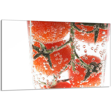 Plaque de protection en verre pour poêle 80x52 Tomate (1/5)