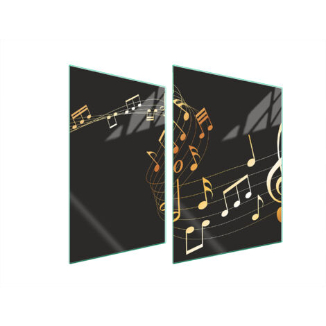 PLAQUE DE PROTECTION EN VERRE POUR POÊLE 70x52 MUSIC (1/5)