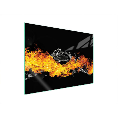 PLAQUE DE PROTECTION EN VERRE POUR POÊLE 70x52 FIRE (1/5)