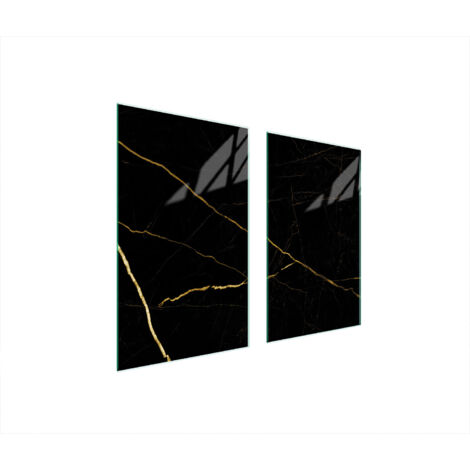 PLAQUE DE PROTECTION EN VERRE POUR POÊLE 75x52 MARBRE (1/5)